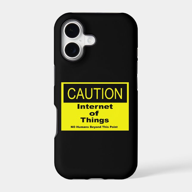 Internet of Things IoT Caution Warning Sign (Back)