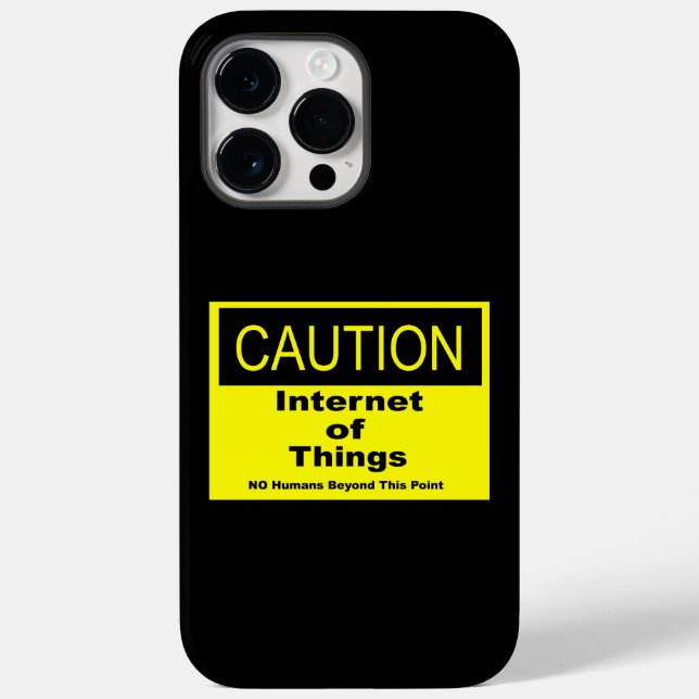 Internet of Things IoT Caution Warning Sign Case-Mate iPhone Case (Back)