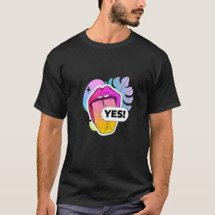 Internet     Says Yes Kiss Mouth Tongue Lips T-Shirt