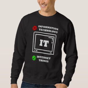 Internet Things Computer Programmer Tech Savy IT Sweatshirt