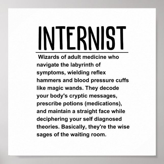 Internist Poster (Front)