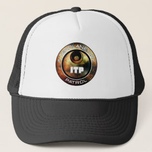 Interplanetary Patrol Black Space Logo Trucker Hat