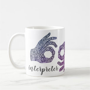 "Interprète" American Sign Language (Ombré) Mug 