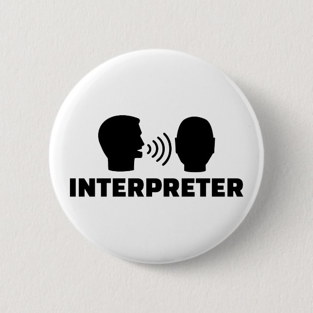 Interpreter 2 Inch Round Button (Front)