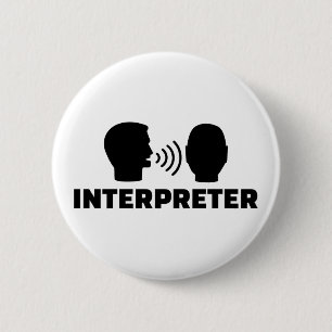 Interpreter 2 Inch Round Button
