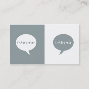 Interpreter English - Spanish Business Card
