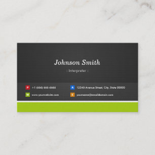 Interpreter - Professional and Premium Business Card