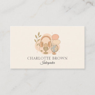 Interpreter Translation Language Communication Mul Business Card