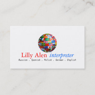 Interpreter Translator Business Card
