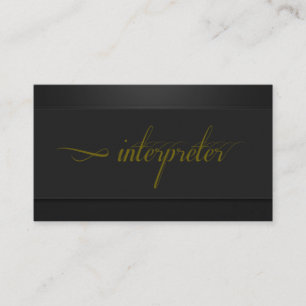 Interpreter, Translator, Business Card