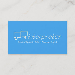 Interpreter, Translator, Business Card