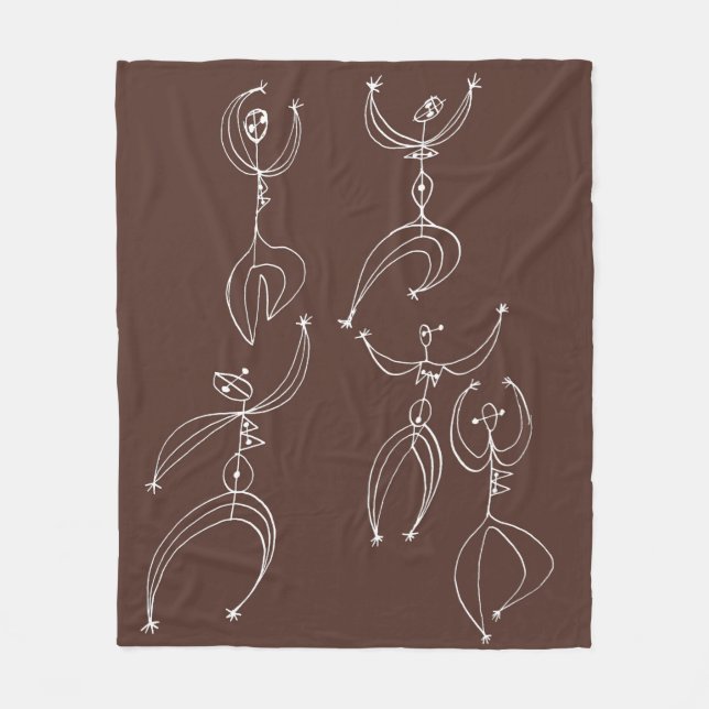 interpretive dance print fleece blanket (Front)