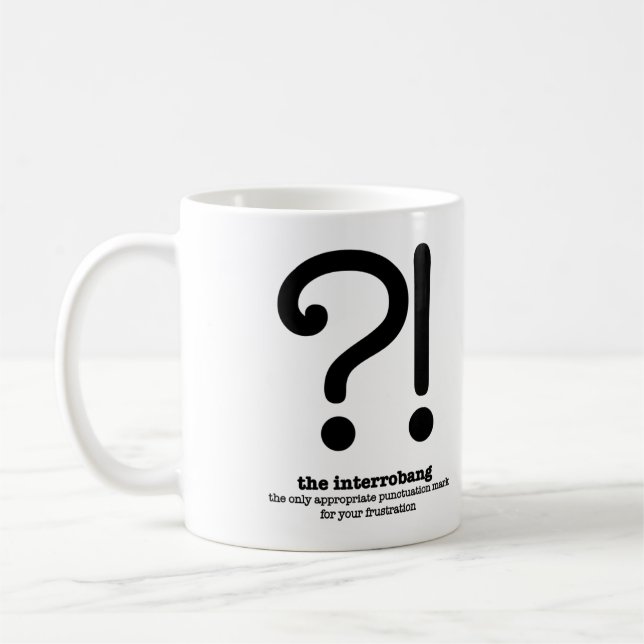 Interrobang Grammar Mug Funny English Gifts (Left)