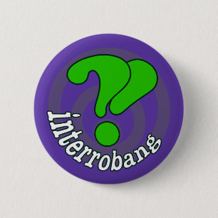 Interrobang Pop Art Button -  Blurple