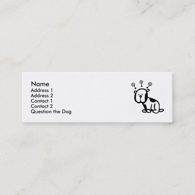 Interrogez la carte de profil de chien ! (Devant)