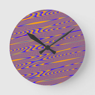 INTERRUPTED BROADCAST PSYCHEDELIC ROUND WALL CLOCK