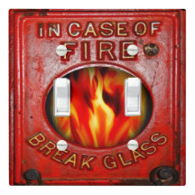 Antique plaque d'interrupteur d'alarme incendie Do