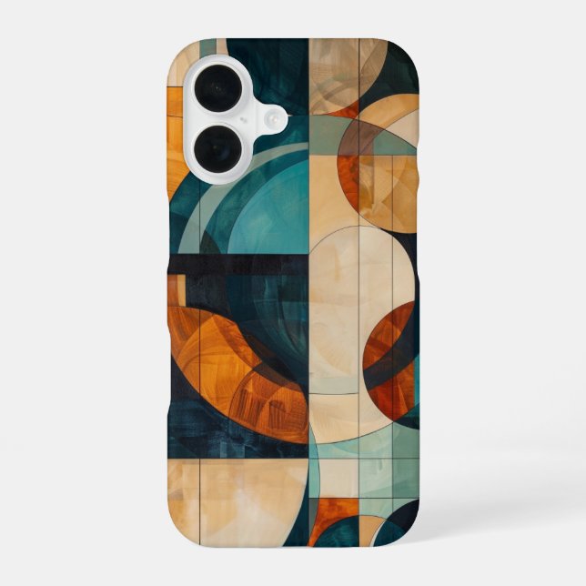 Intersecting Circles iPhone 16 Case (Back)