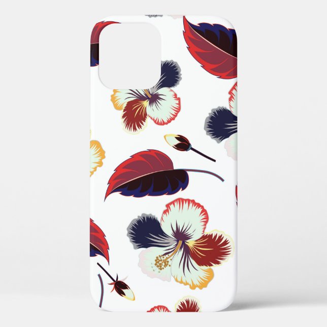 Intersecting curved elegant stylized hibiscus flow Case-Mate iPhone case (Back)
