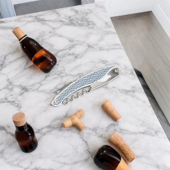 Intersecting E Alphabet Pattern Corkscrew (Corkscrew Bottle Opener)