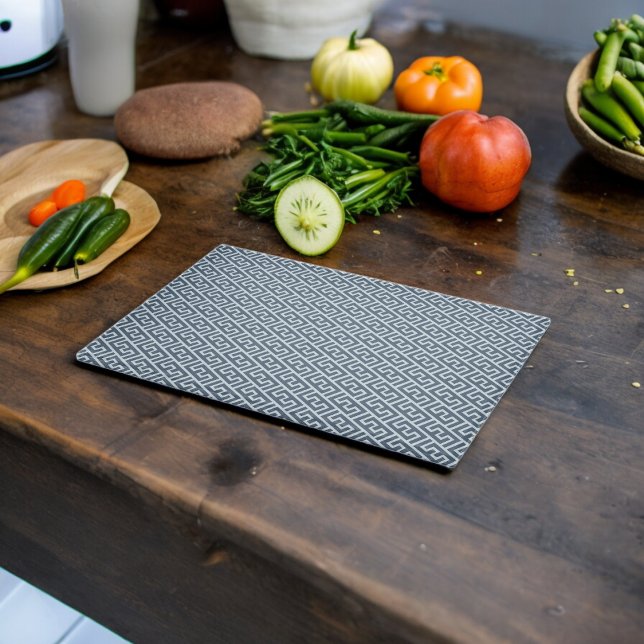 Intersecting E Alphabet Pattern Cutting Board (Chopping Board)