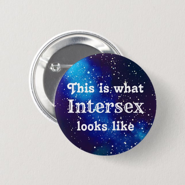 Intersex Customizable Galaxy Identity 2 Inch Round Button (Front & Back)