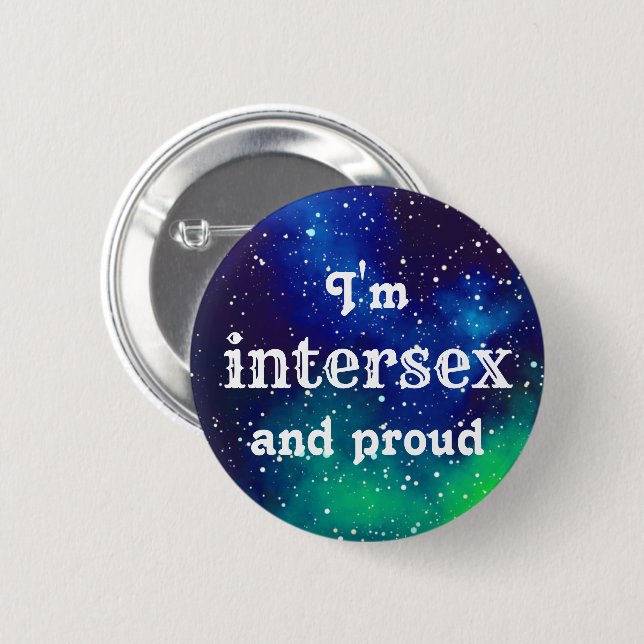 Intersex Customizable Galaxy Identity Button (Front & Back)