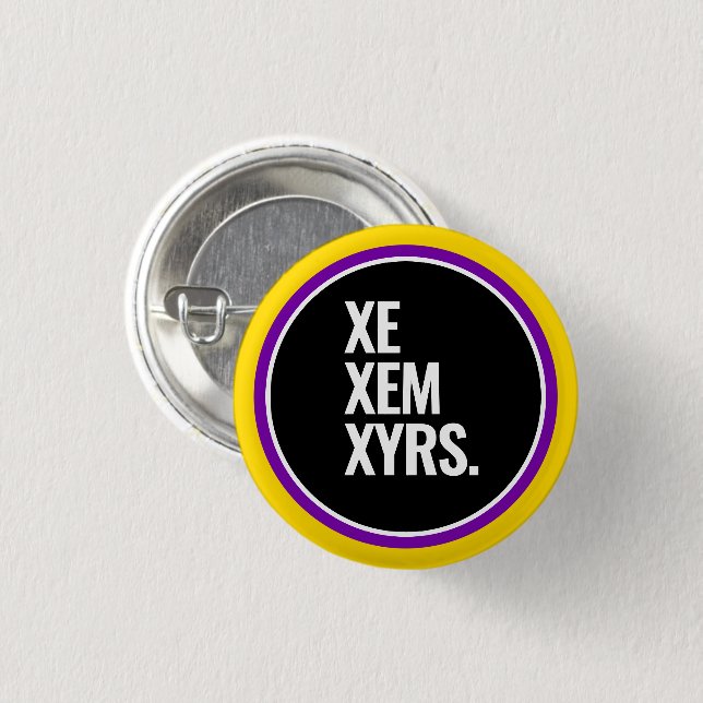 Intersex Pride 1 Inch Round Button (Front & Back)