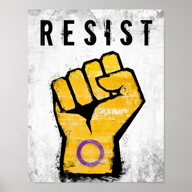 Intersex Pride Fist Poster (Front)