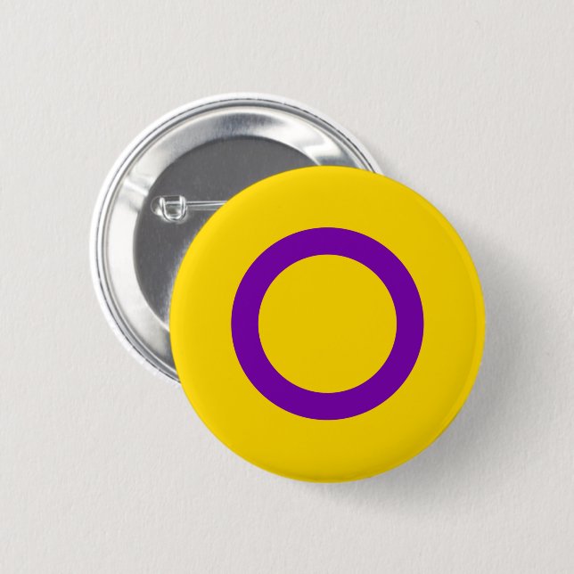 Intersex Pride Flag 2 Inch Round Button (Front & Back)