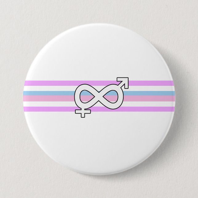 Intersex Pride Flag 3 Inch Round Button (Front)