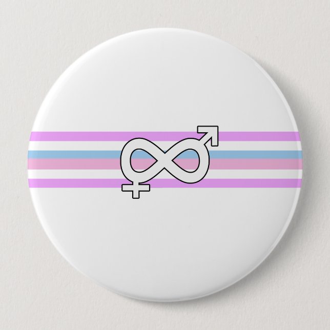 Intersex Pride Flag 4 Inch Round Button (Front)