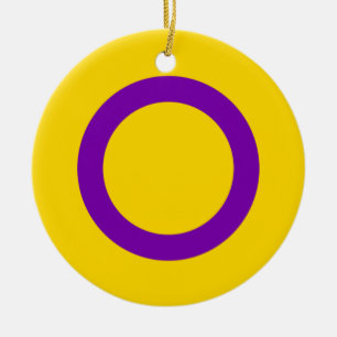 Intersex Pride Flag Ceramic Ornament