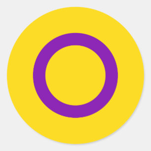 Intersex Pride Flag Classic Round Sticker
