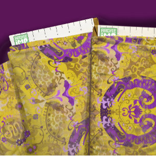 Intersex Pride Flag Colours Dragon Damask Fabric