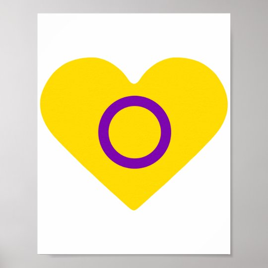 Intersex Pride Flag Heart Poster Zazzle Ca