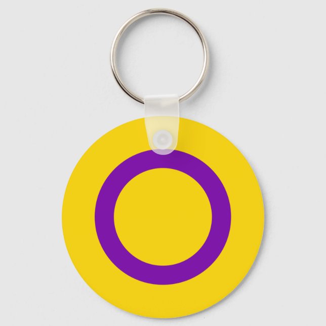 Intersex Pride Flag Keychain (Front)