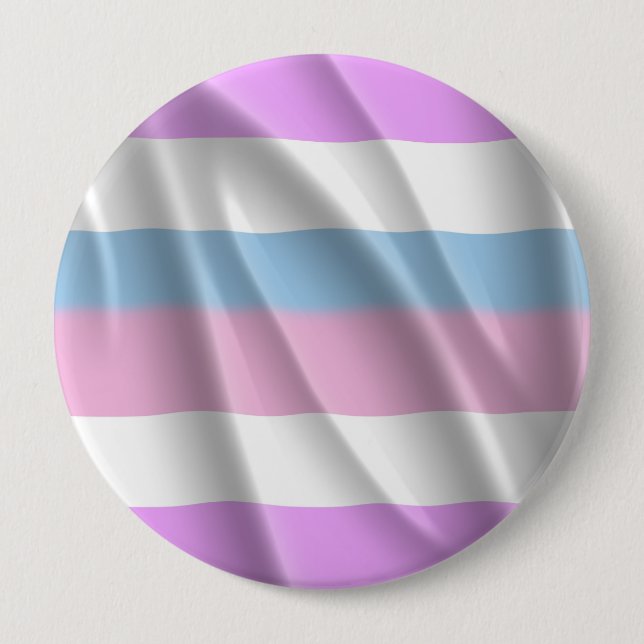INTERSEX PRIDE FLAG WAVY DESIGN - 2014 PRIDE.png 4 Inch Round Button (Front)