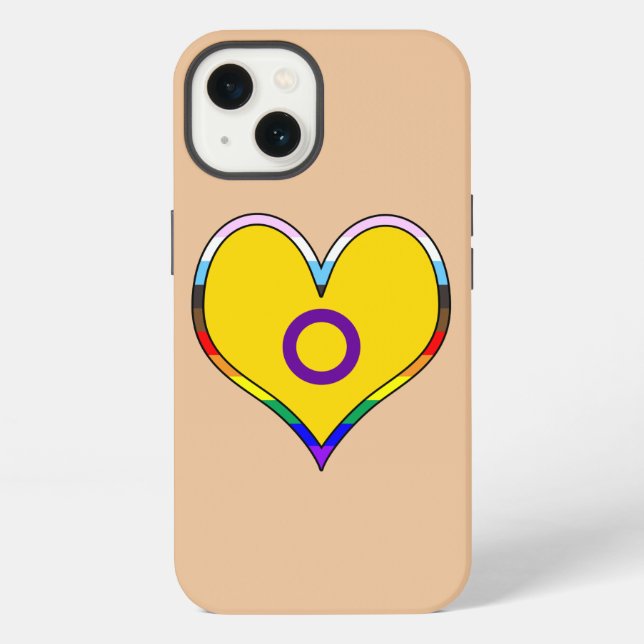 Intersex Pride Heart Case-Mate iPhone Case (Back)