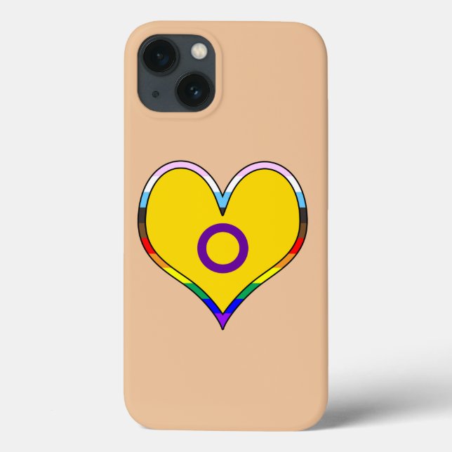 Intersex Pride Heart Case-Mate iPhone Case (Back)