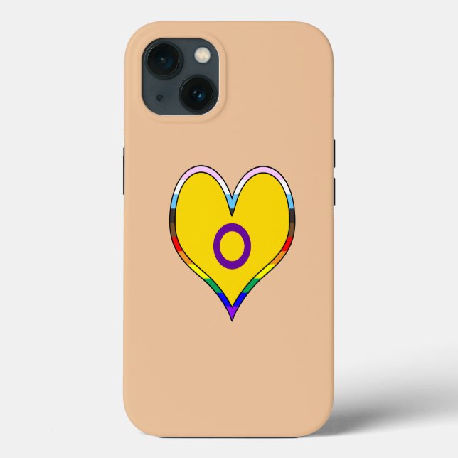 Intersex Pride Heart Case-Mate iPhone Case (Back)