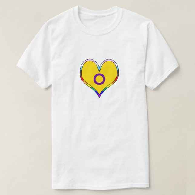 Intersex Pride Heart T-Shirt (Design Front)