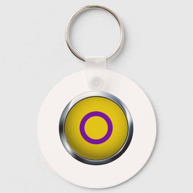 INTERSEX PRIDE MEDALLION KEYCHAIN (Front)