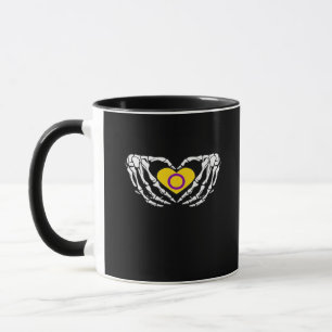 Intersex Pride Skeleton Halloween Goth Heart Class Mug