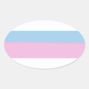 INTERSEX PRIDE STRIPES DESIGN OVAL STICKER