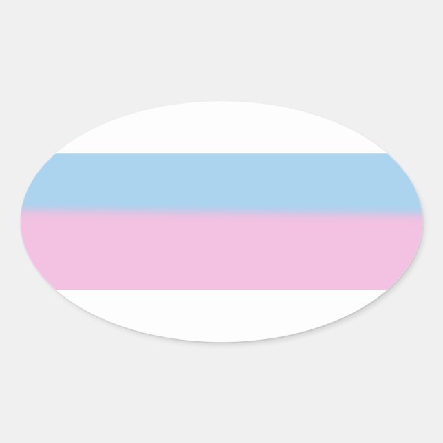 INTERSEX PRIDE STRIPES DESIGN OVAL STICKER (Front)