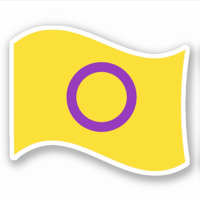 Intersex Pride Wavy Flag (Front)