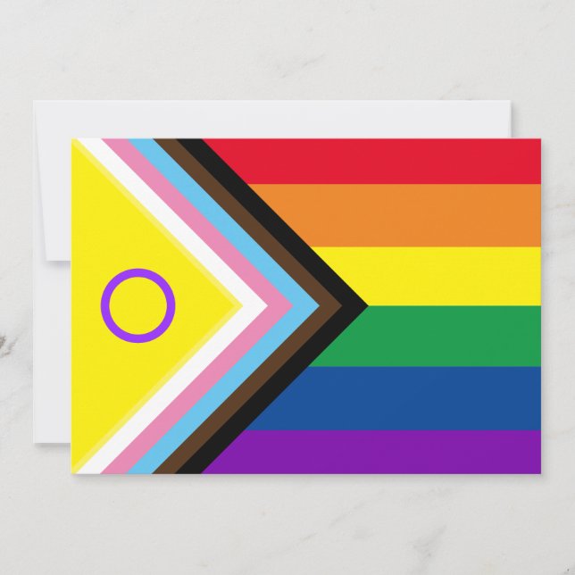 Intersex Progress Pride Flag  Invitation (Front)