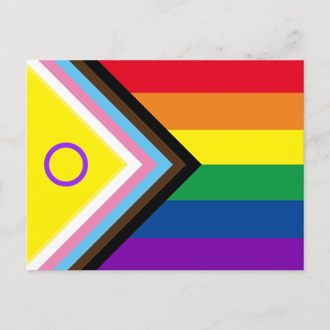 Intersex Progress Pride Flag  Postcard (Front)