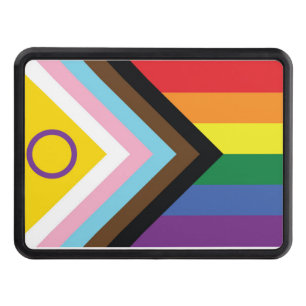Intersex Progressive Pride Flag Trailer Hitch Cover